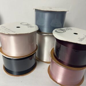 OFFRAY Assorted 6 Wide Satin Ribbon Spools NWT